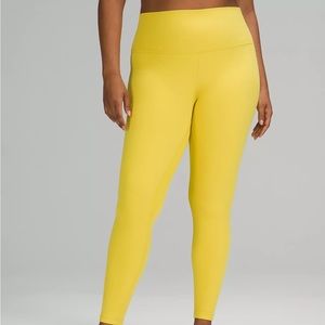 Lululemon Soleil Yellow Align Pants 28” Length Size 8